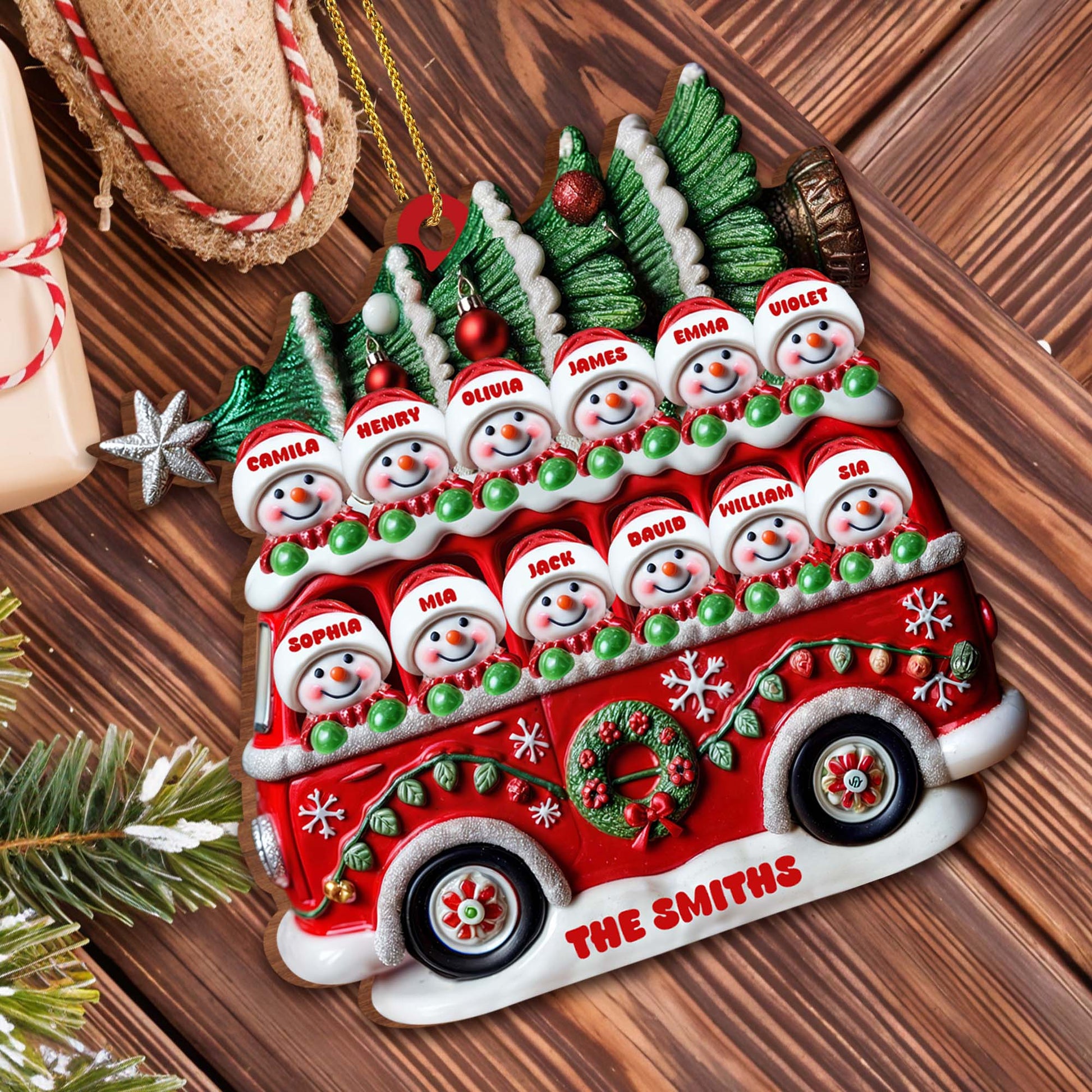 Celebrate Christmas With Vintage Red Truck And Snowmen