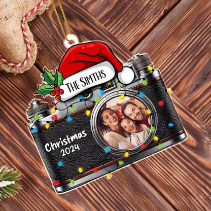 Capture Wonderful Family Moments With Photo - Personalized Custom Acrylic Ornament, Christmas Gift - FAM139_ACO