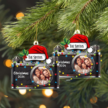 Capture Wonderful Family Moments With Photo - Personalized Custom Acrylic Ornament, Christmas Gift - FAM139_ACO