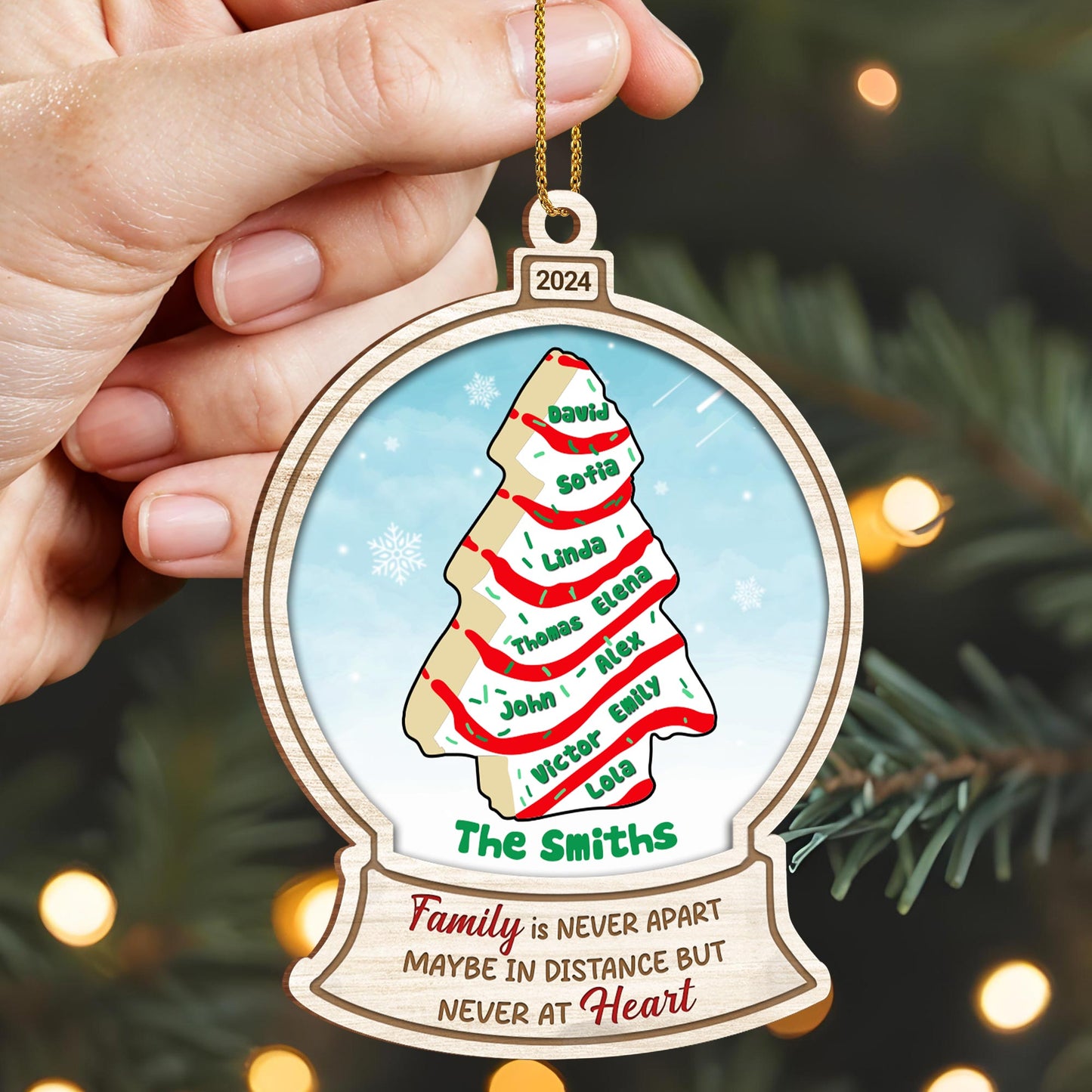 Family Is Never Apart Christmas Tree Ornament