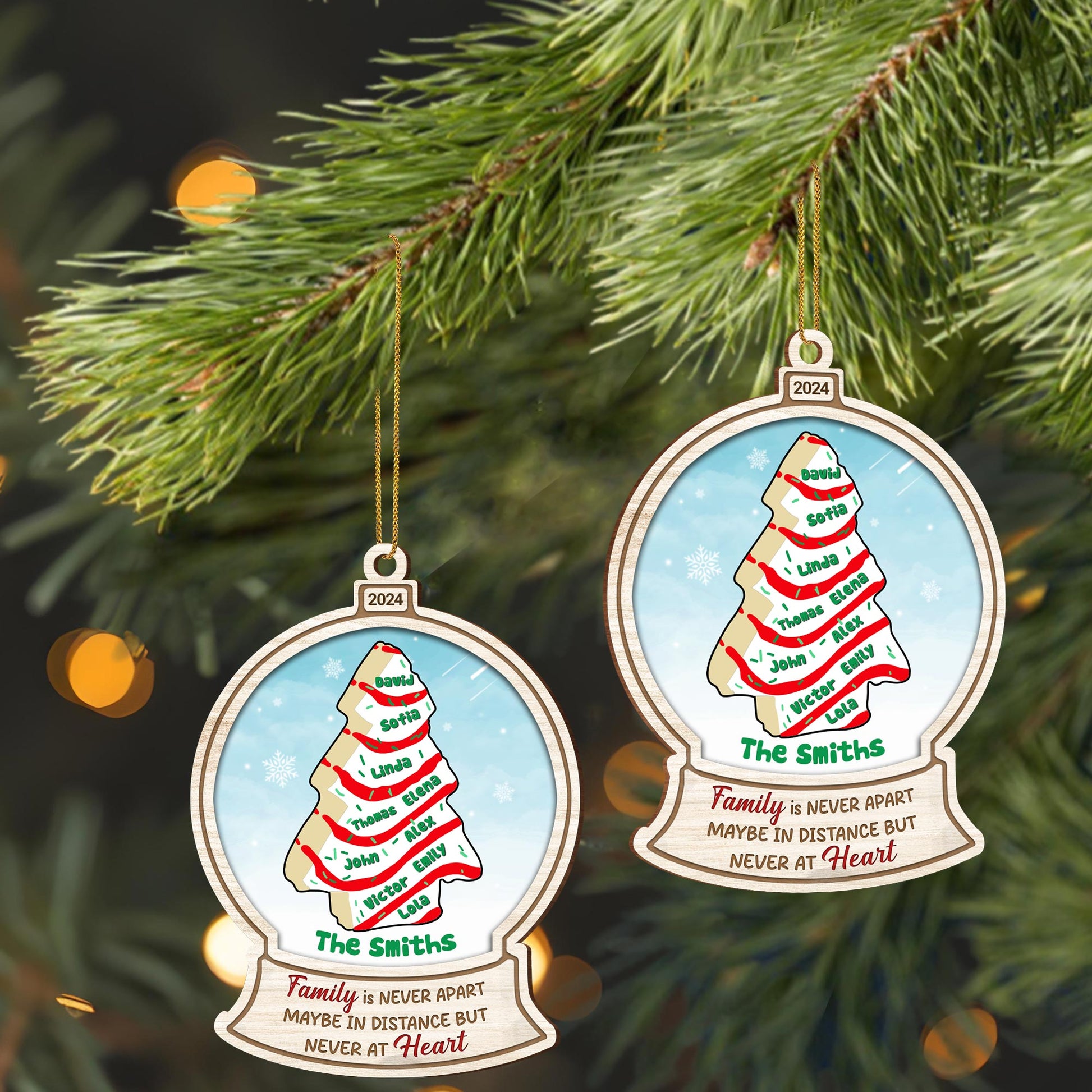 Family Is Never Apart Christmas Tree Ornament