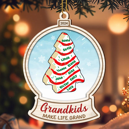 Grandkids Make Life Grand Christmas Tree Ornament