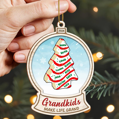 Grandkids Make Life Grand Christmas Tree Ornament