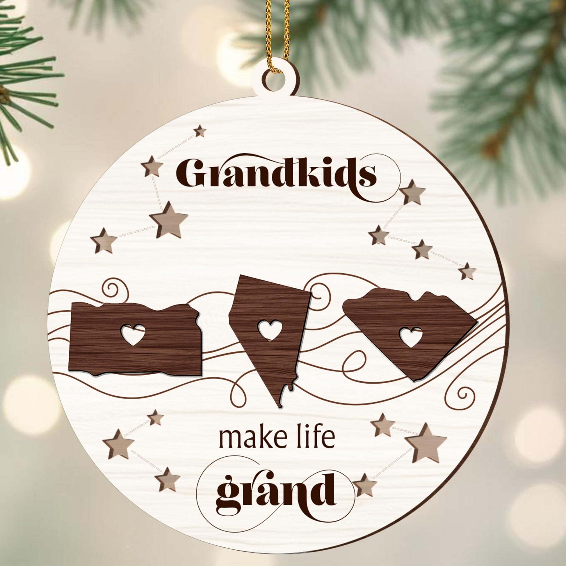 Grandkids Make Life Grand With Stars and Hearts Design