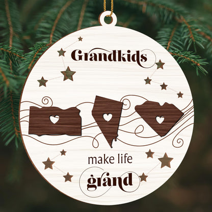 Grandkids Make Life Grand With Stars and Hearts Design