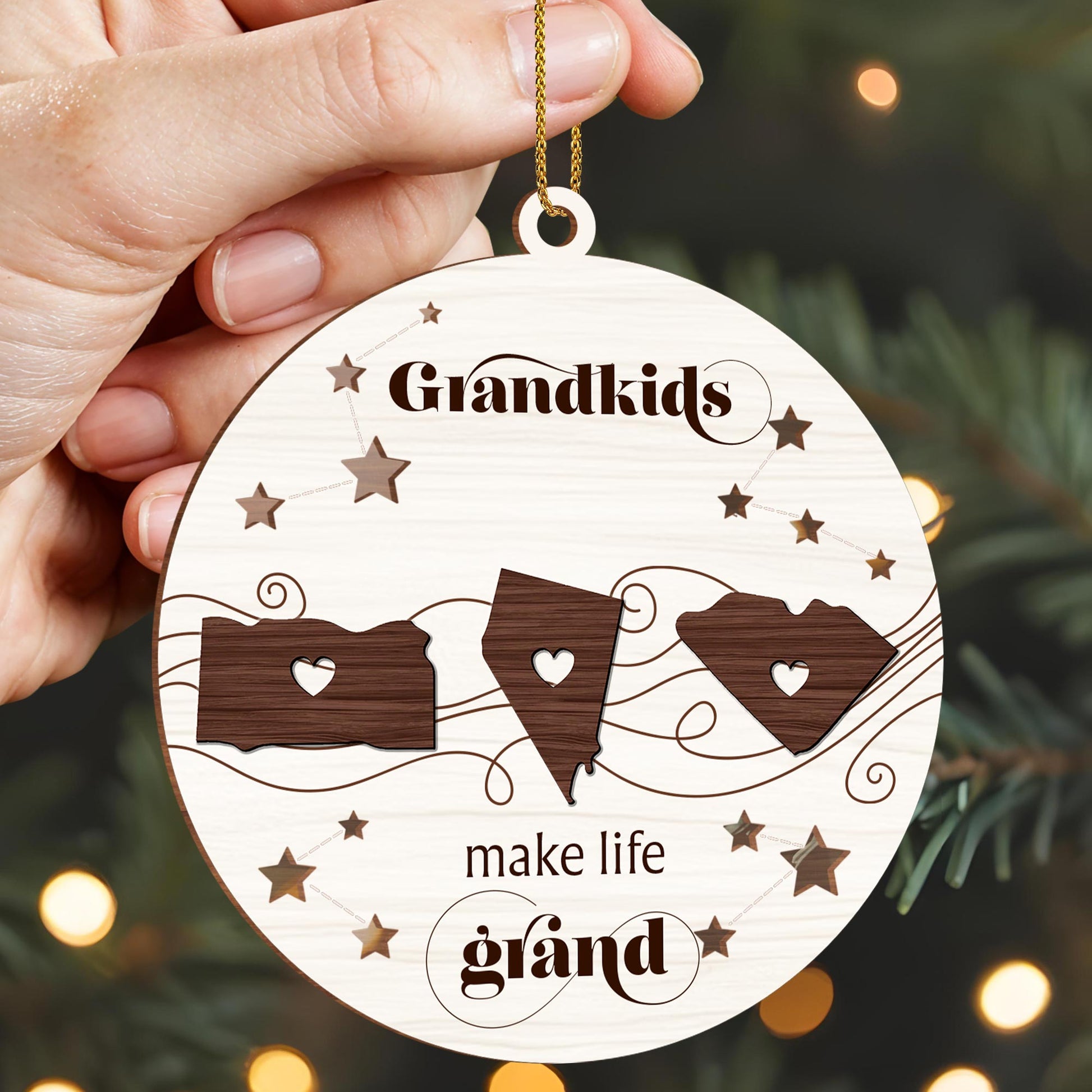 Grandkids Make Life Grand With Stars and Hearts Design