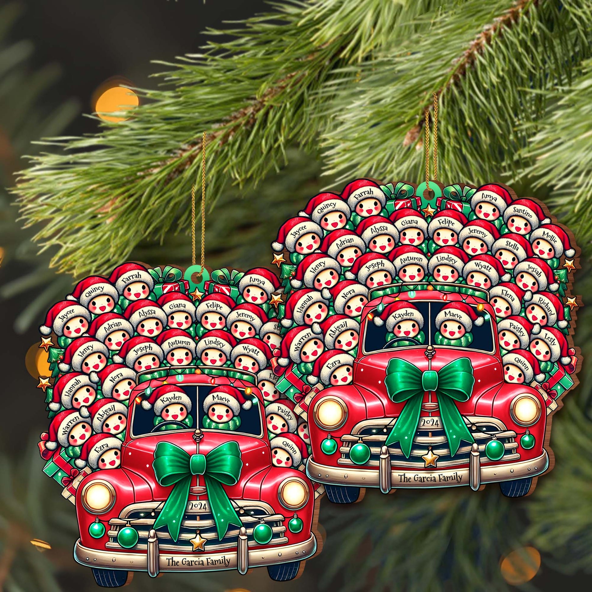 Driving Home For Christmas With Festive Decorations