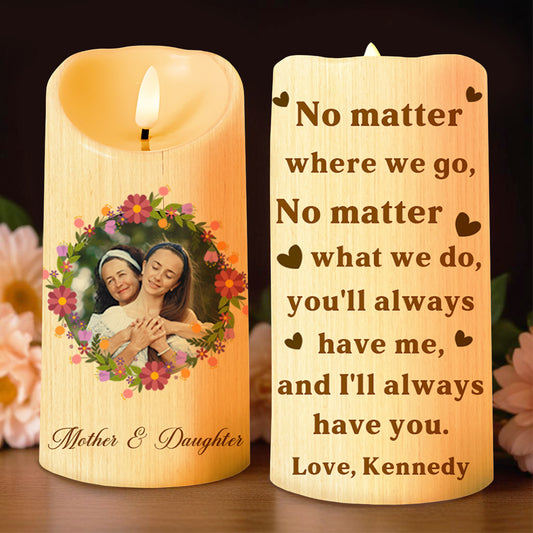 No Matter Where We Go, Always Have Each Other Floral Wreath Design