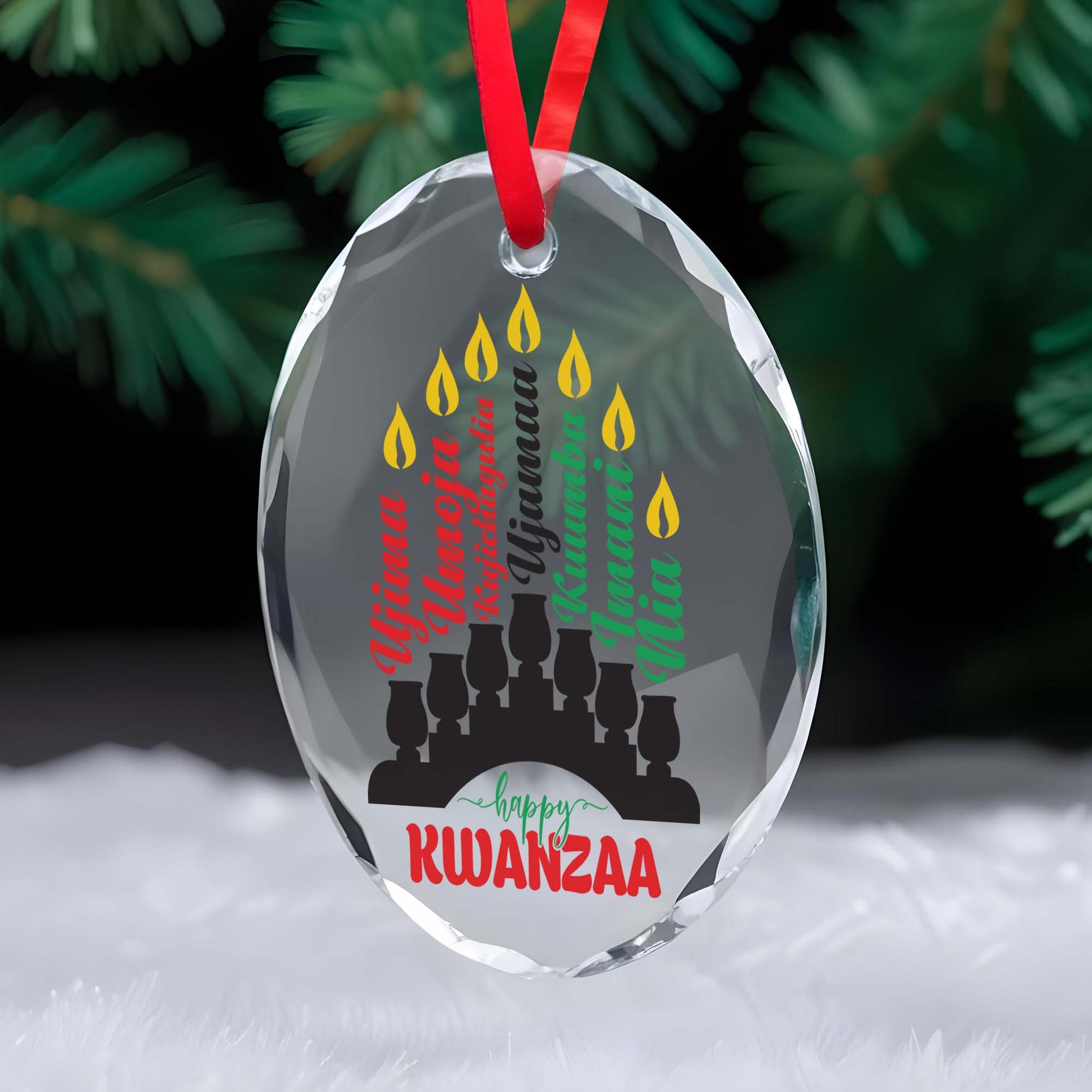Happy Kwanzaa Kinara With Candles Design