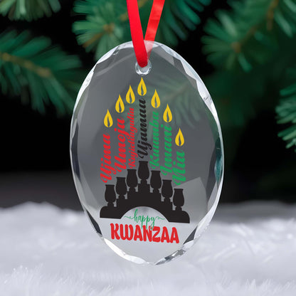 Happy Kwanzaa Kinara With Candles Design