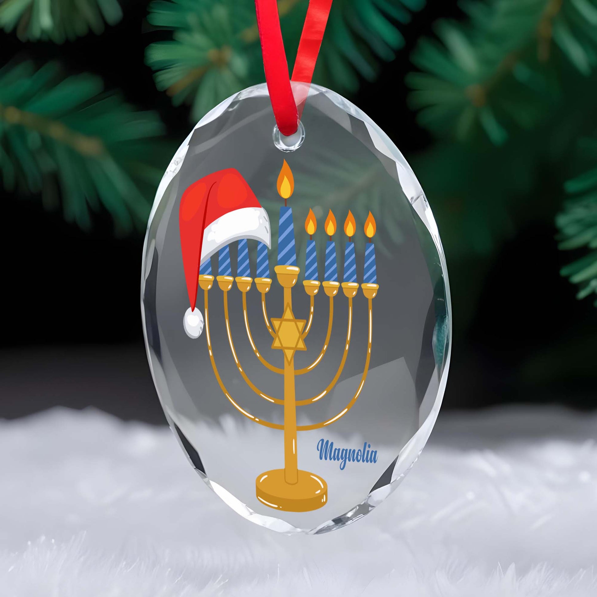 Festival Of Lights Menorah And Santa Hat