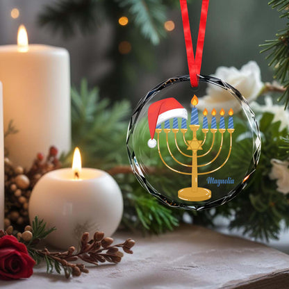 Festival Of Lights Menorah And Santa Hat