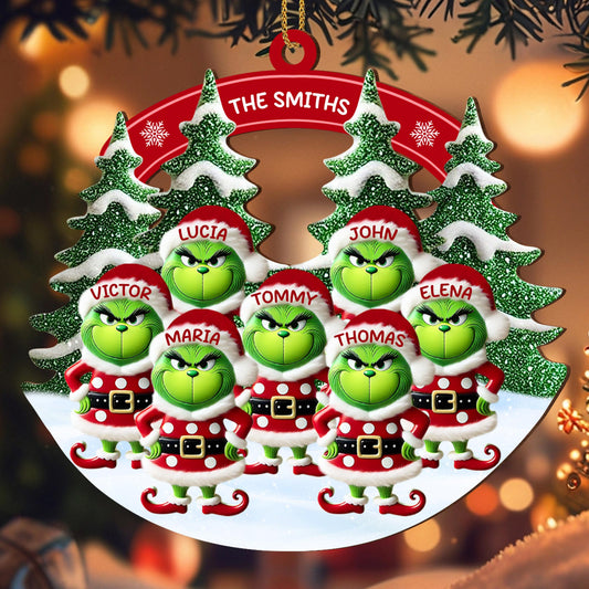 Personalize Your Family Christmas With Grinch In Santa Outfit