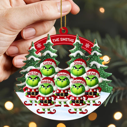 Personalize Your Family Christmas With Grinch In Santa Outfit