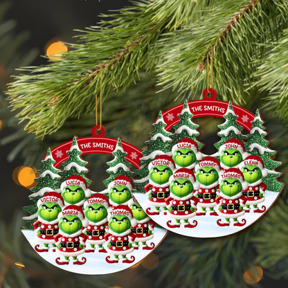 Personalize Your Family Christmas With Grinch In Santa Outfit