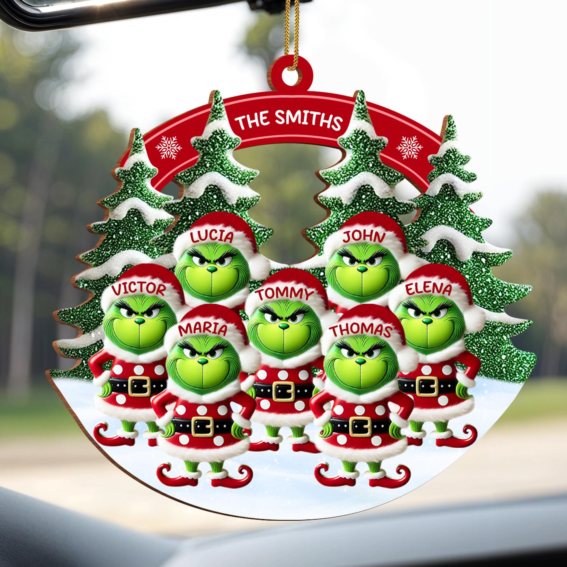 Personalize Your Family Christmas With Grinch In Santa Outfit