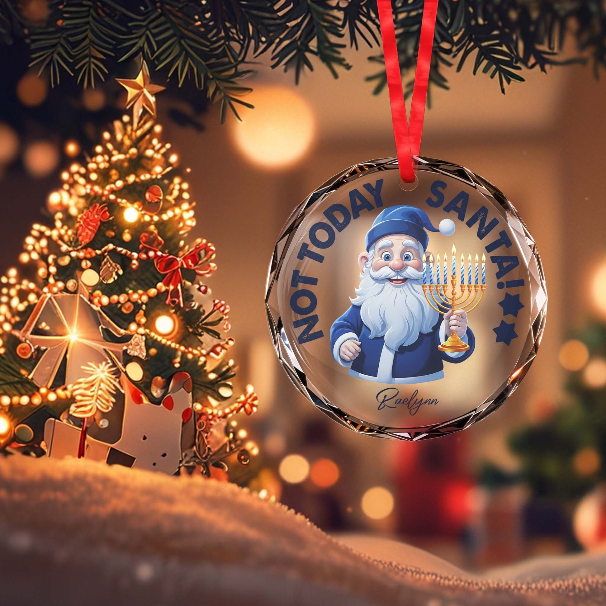 Not Today Santa Celebrate With Joy And Light