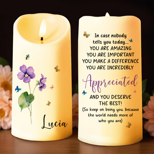 You Are Amazing And Incredibly Appreciated Inspirational Candle