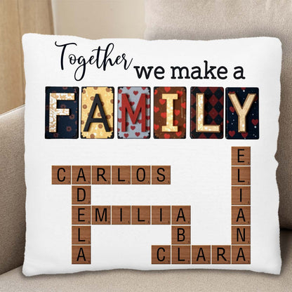 Together We Make A Family Scrabble Tiles Design