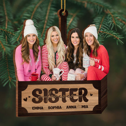 Sisters Forever With Hearts Design