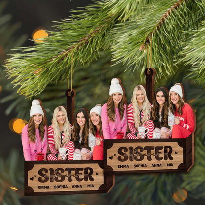Sisters Forever With Hearts Design