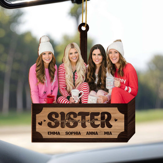 Sisters Forever With Hearts Design