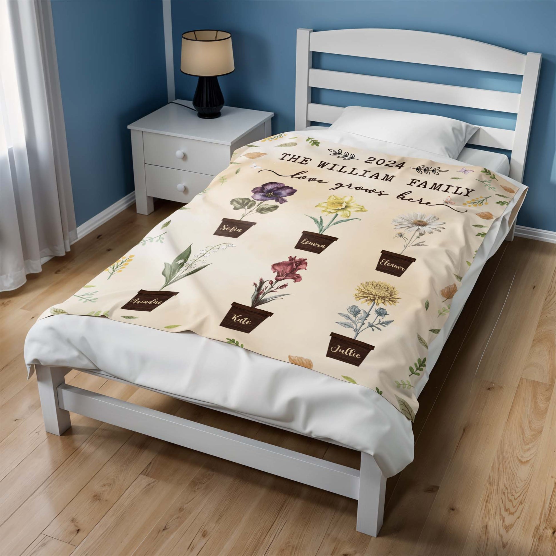 Love Grows Here With Beautiful Flowers Design