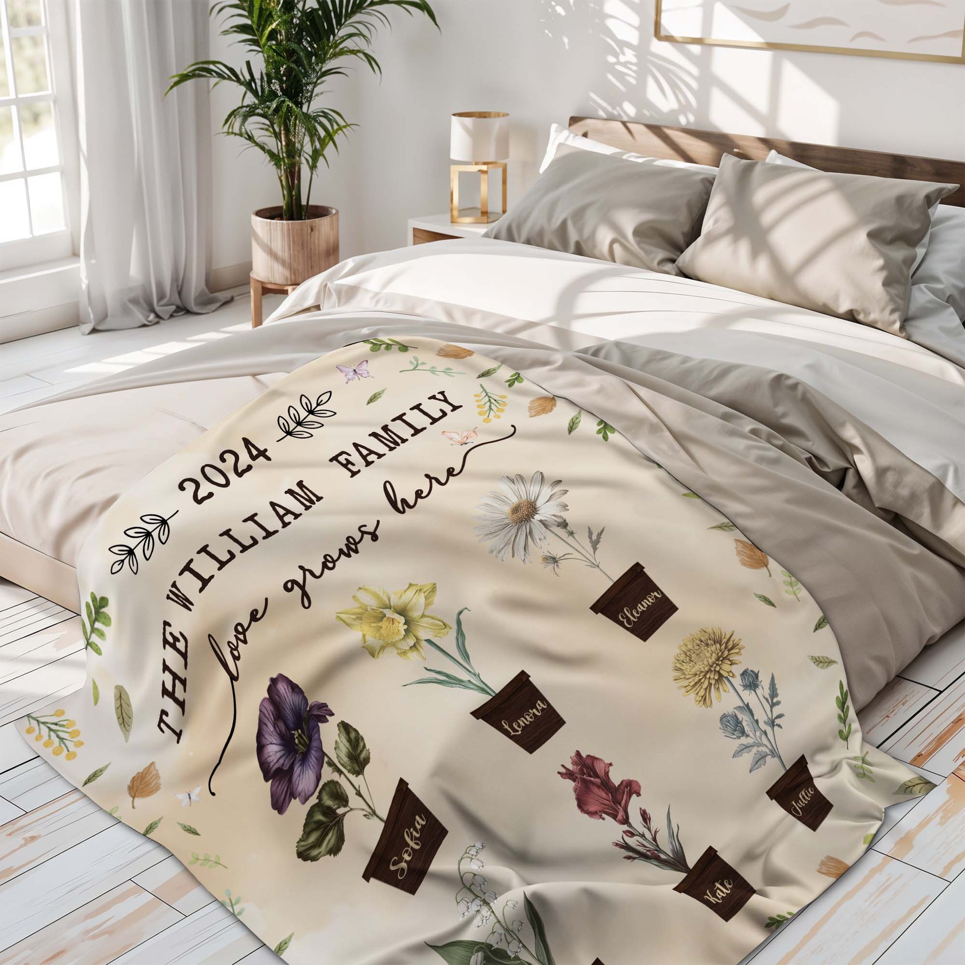 Love Grows Here With Beautiful Flowers Design