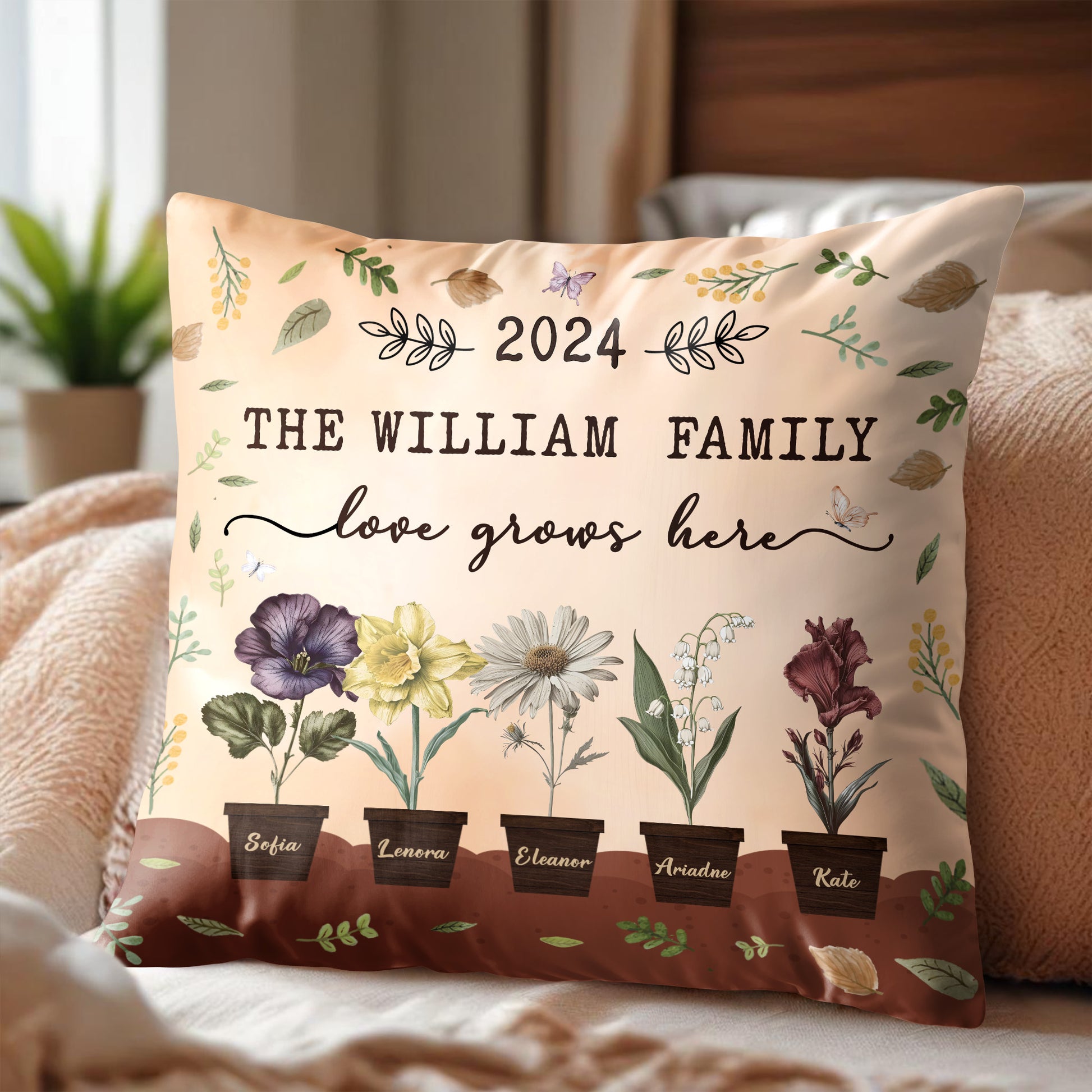 Love Grows Here With Potted Plants And Flowers