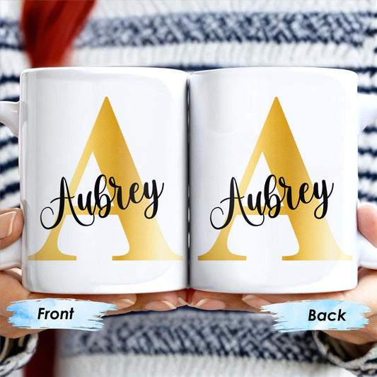 Make Every Sip Shine Like Gold Featuring Initial Letter