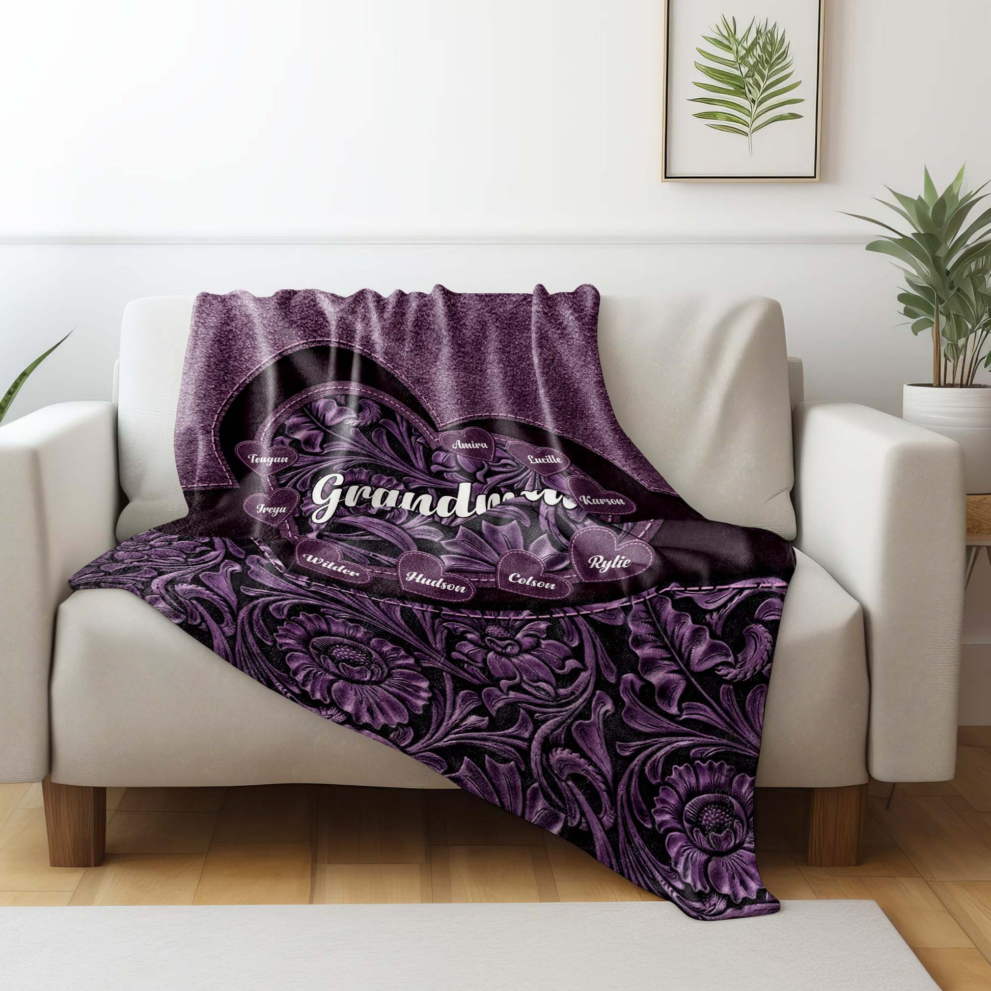 Celebrate Bond With Grandma Surrounded By Flowers