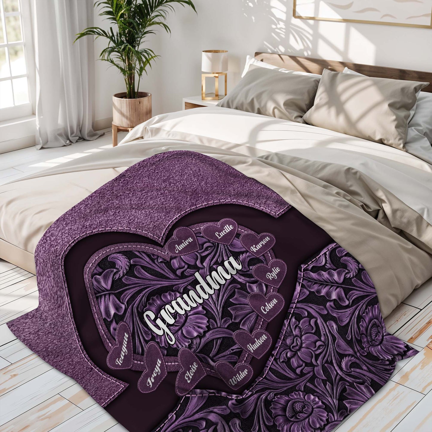 Celebrate Bond With Grandma Surrounded By Flowers
