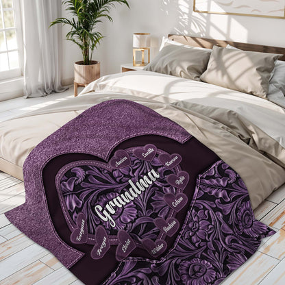 Celebrate Bond With Grandma Surrounded By Flowers