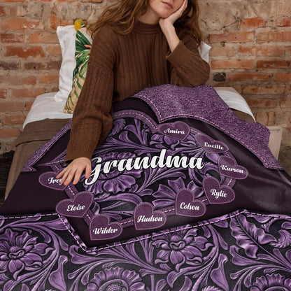 Celebrate Bond With Grandma Surrounded By Flowers