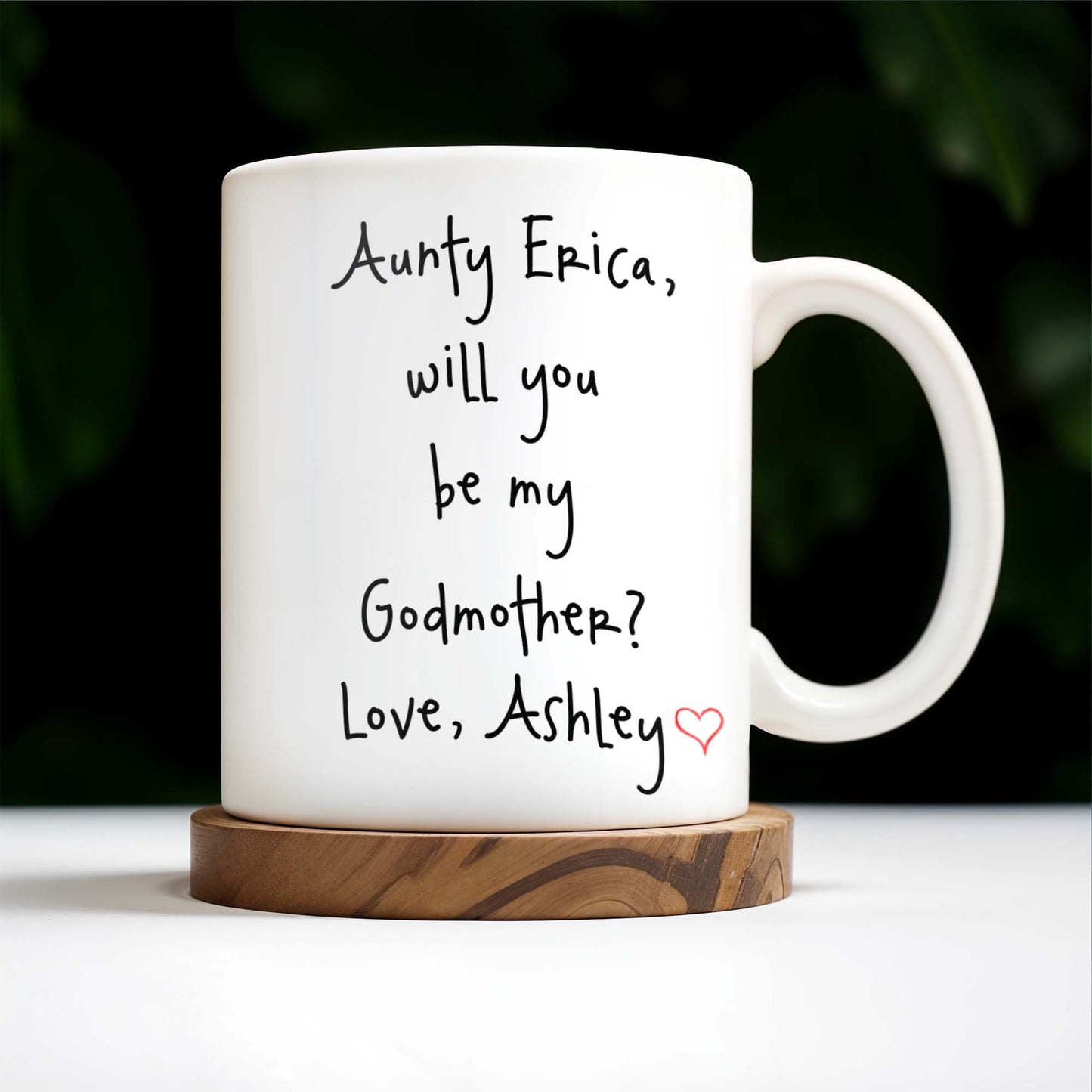 Elephant Design Will You Be My Godmother Love Custom Name