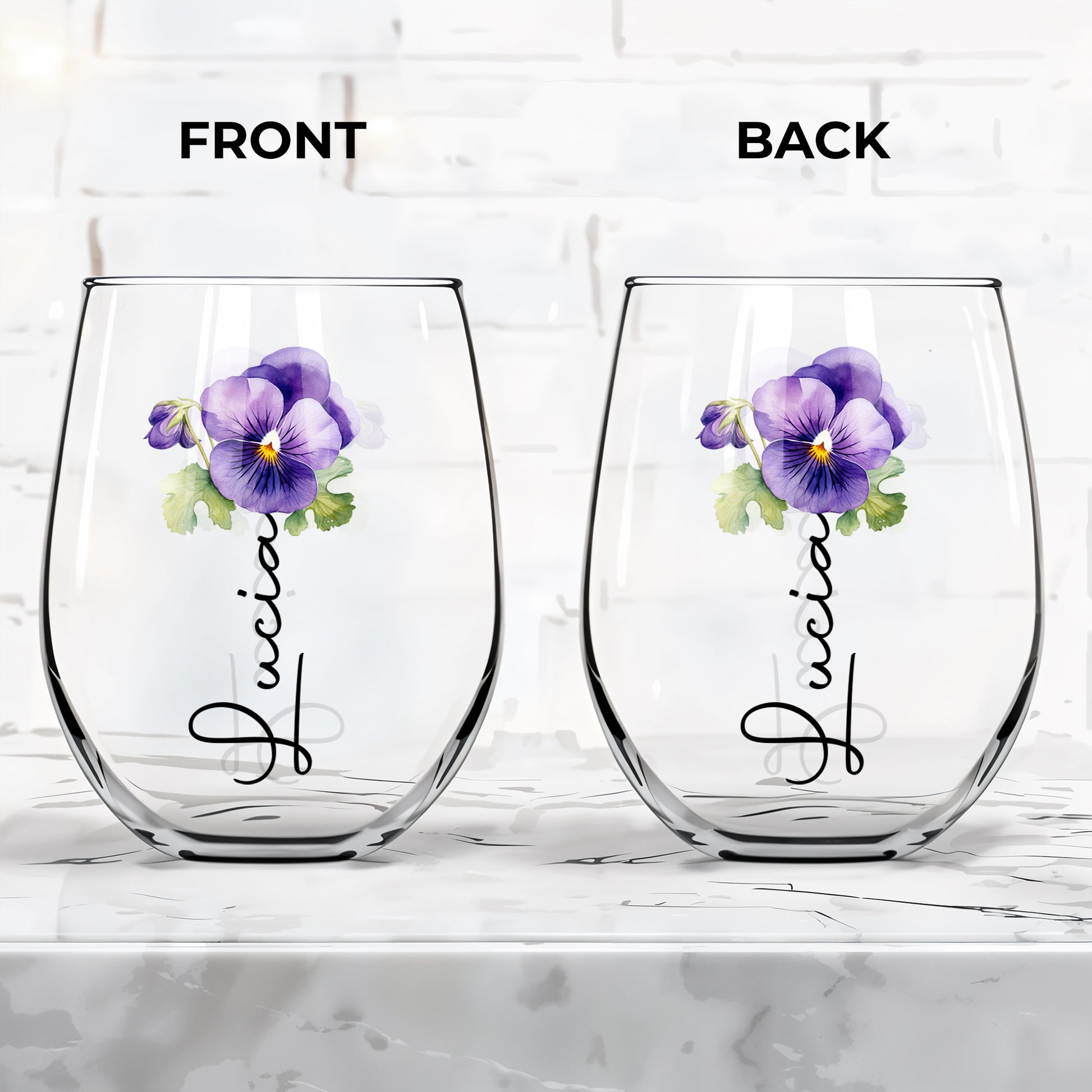 Sip And Bloom With Elegant Pansy Flowers Design