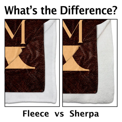 Personalize With Your Name On A Leather Look Blanket