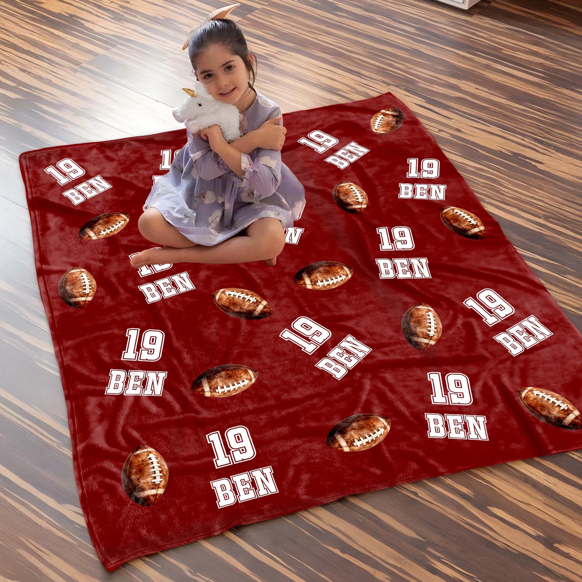 Celebrate Your MVP Moments Blanket With Football And Numbers