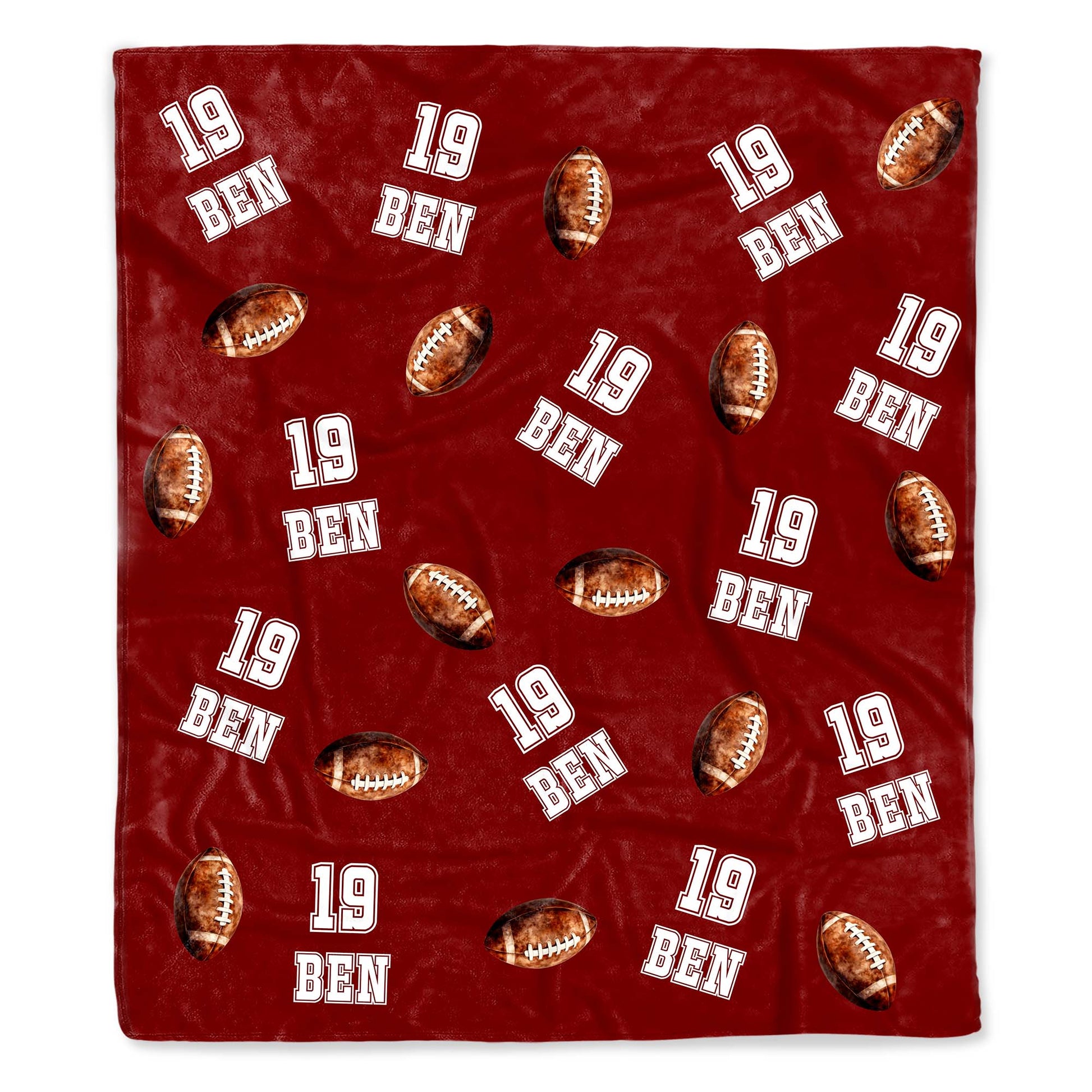 Celebrate Your MVP Moments Blanket With Football And Numbers