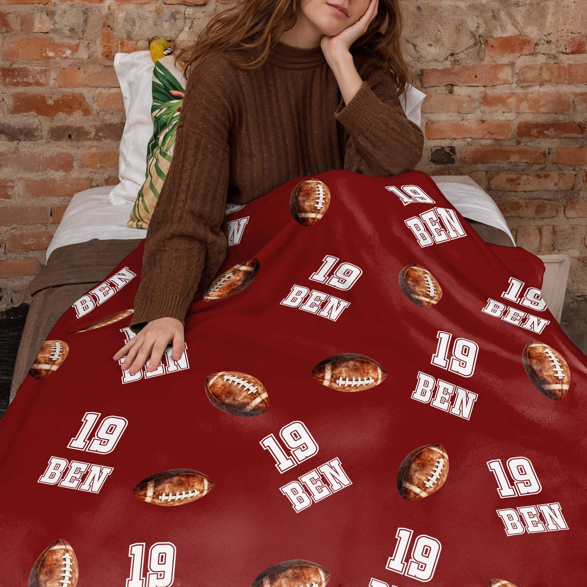 Celebrate Your MVP Moments Blanket With Football And Numbers