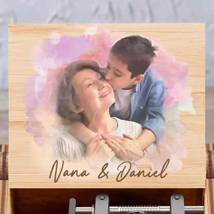 A Moment Of Love And Tenderness With Grandmother And Grandson