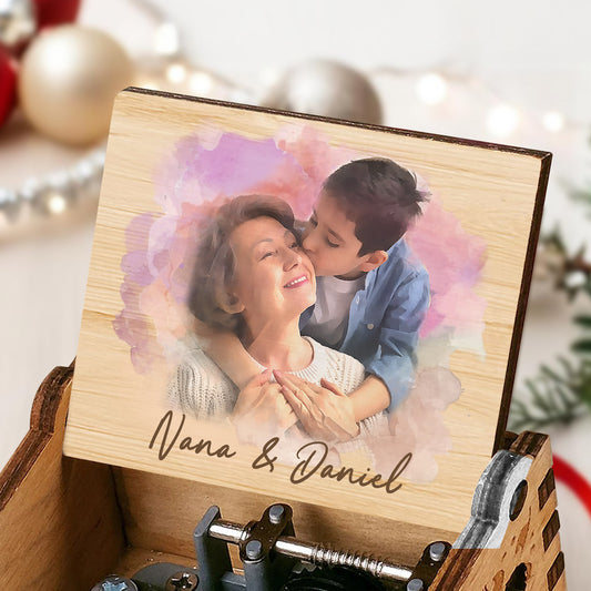 A Moment Of Love And Tenderness With Grandmother And Grandson