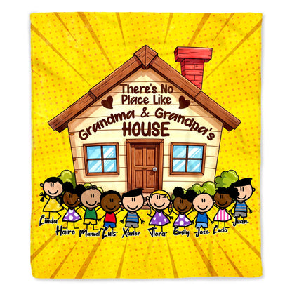 No Place Like Grandma And Grandpa's House With Cartoon Children
