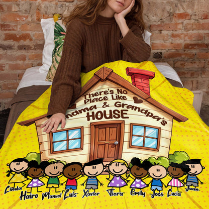 No Place Like Grandma And Grandpa's House With Cartoon Children