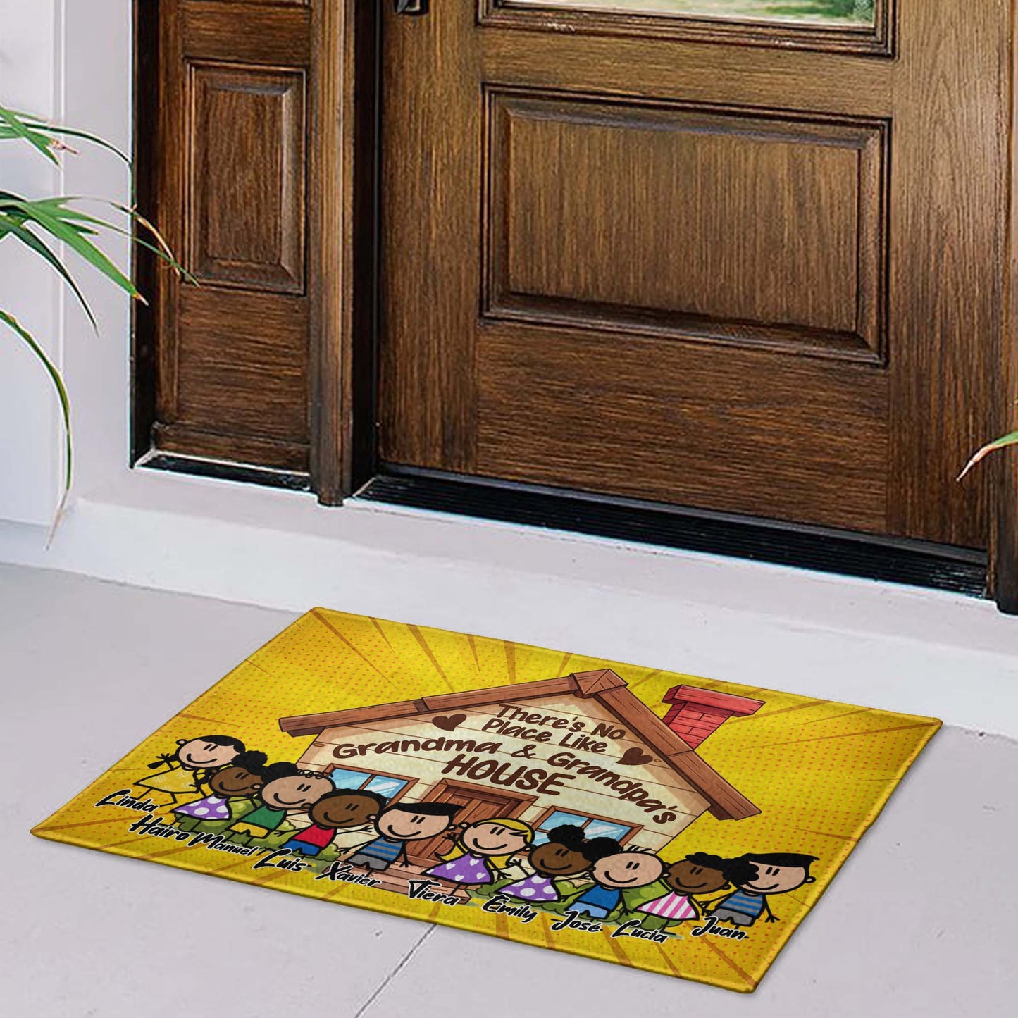 No Place Like Grandma And Grandpa's House With Cartoon Children