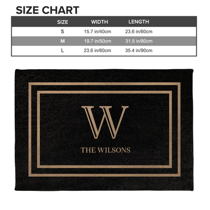 Welcome Home Monogram Elegant Doormat