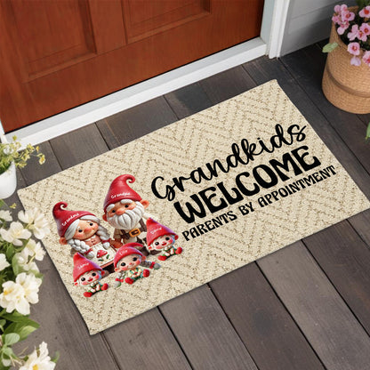 Grandkids Welcome Parents By Appointment Gnome Decor - Personalized Custom Doormat - FAM267_DRM
