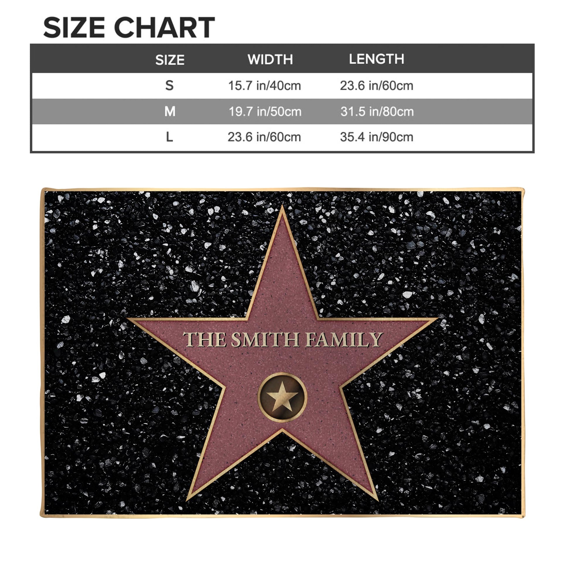 Welcome To The Star Family Doormat With Elegant Star Design