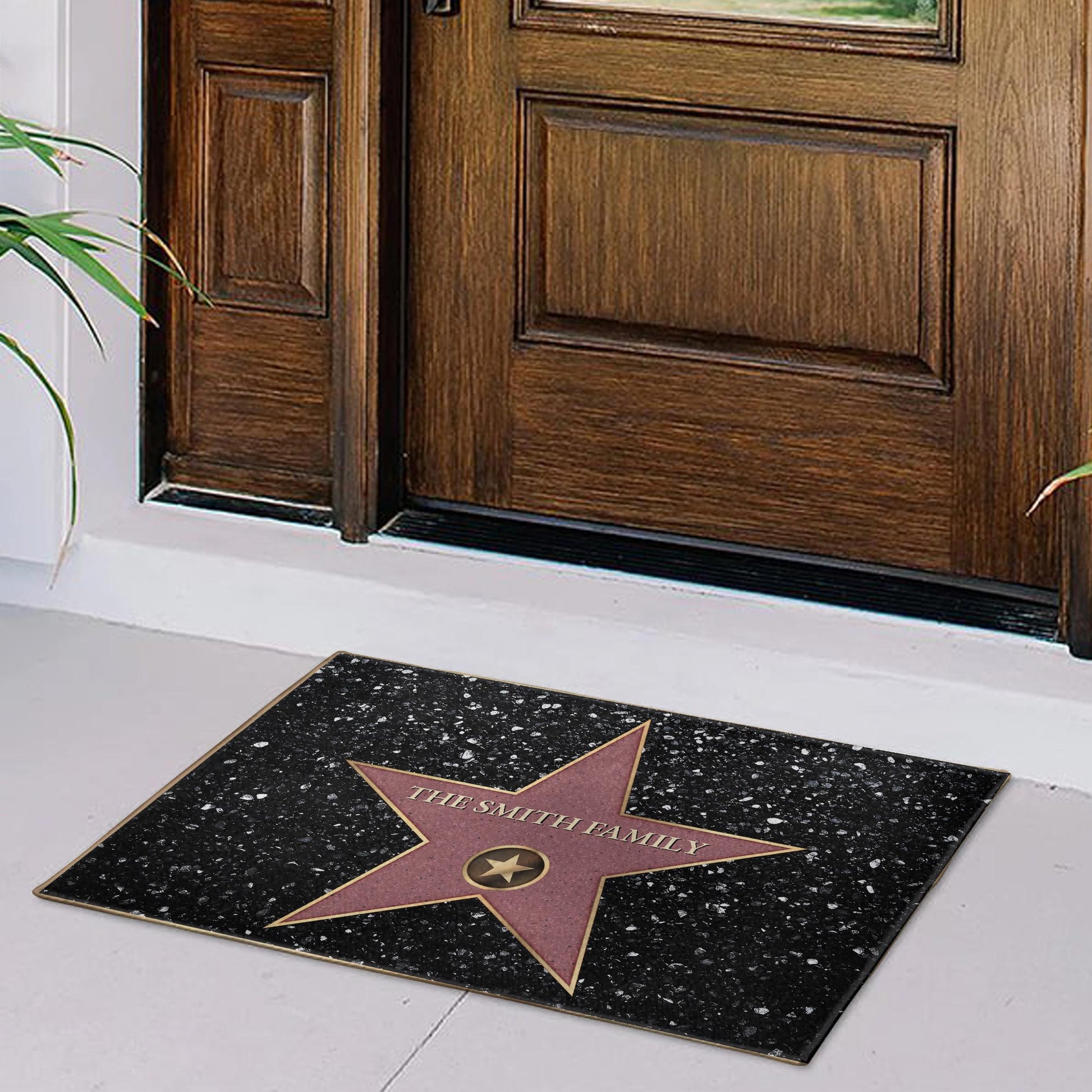 Welcome To The Star Family Doormat With Elegant Star Design