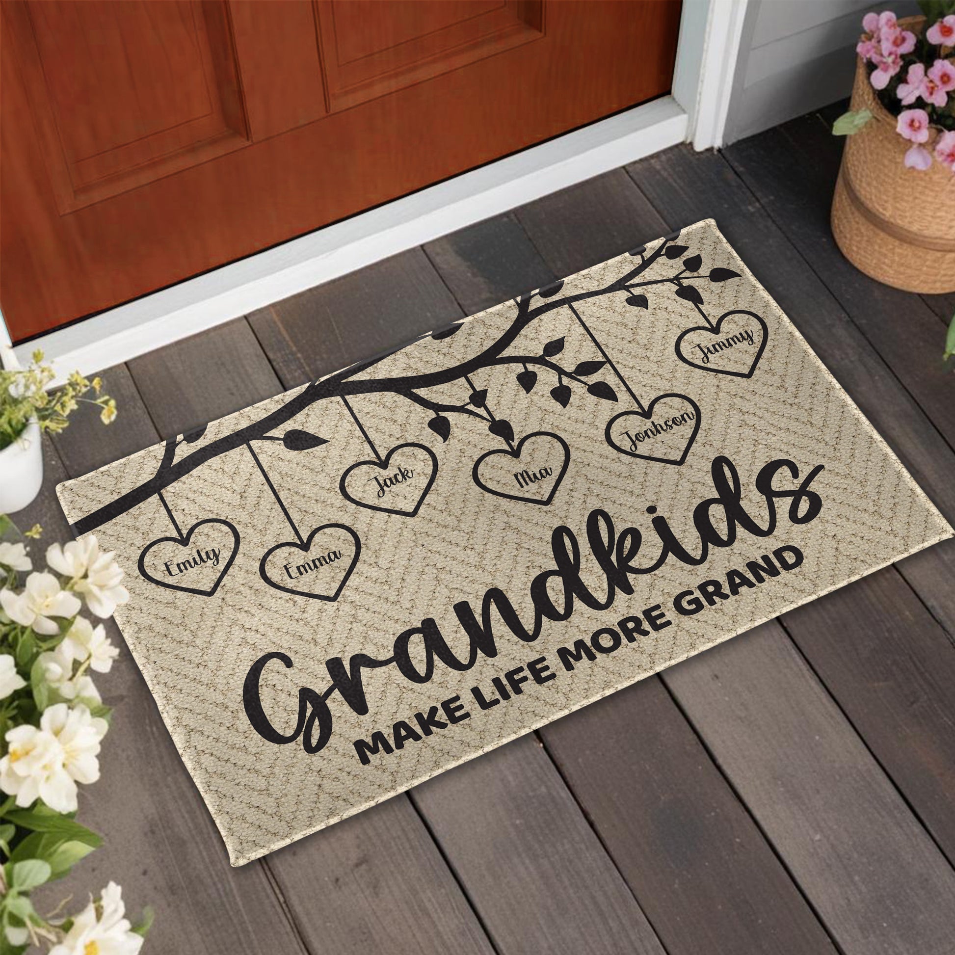 Grandkids Make Life More Grand Hearts Tree Branch Design